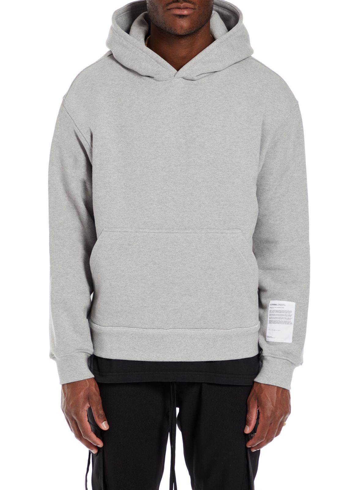 Grey Marl Loose Hem Hoodie