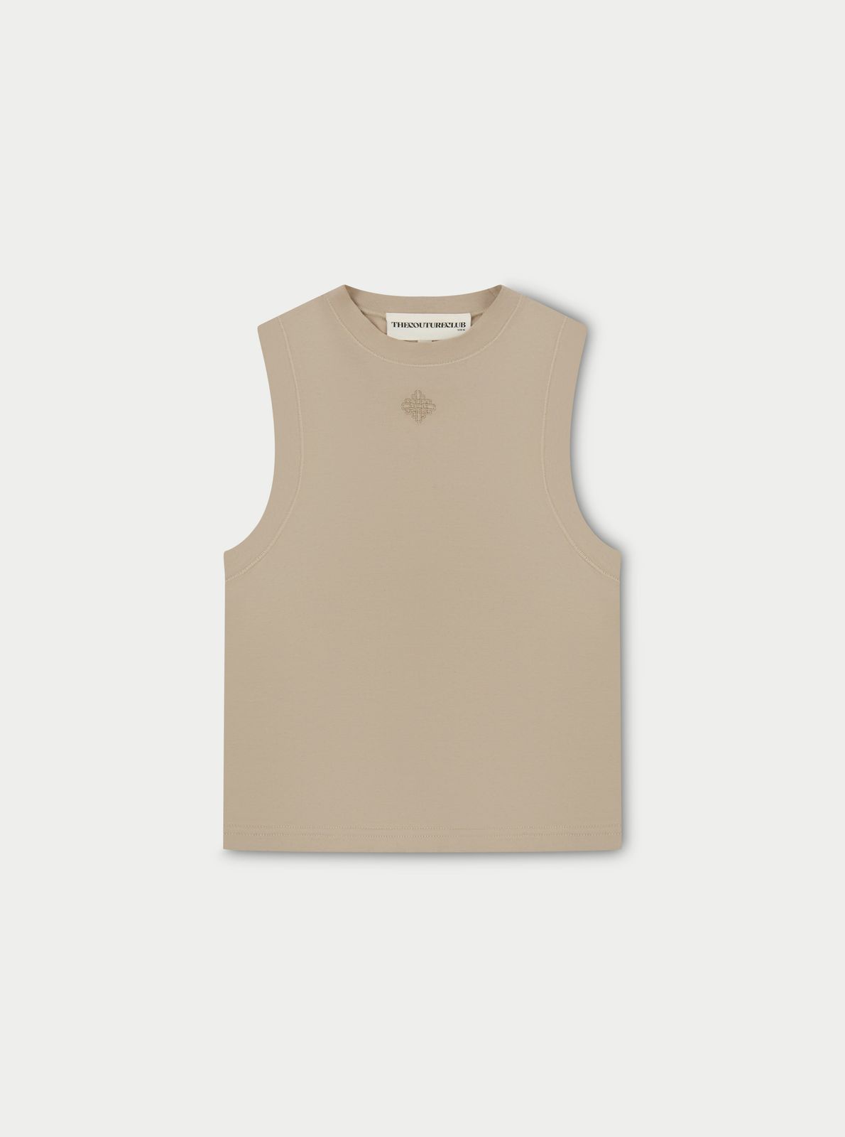 SOFT TOUCH HIGH NECK EMBLEM RACER - BEIGE