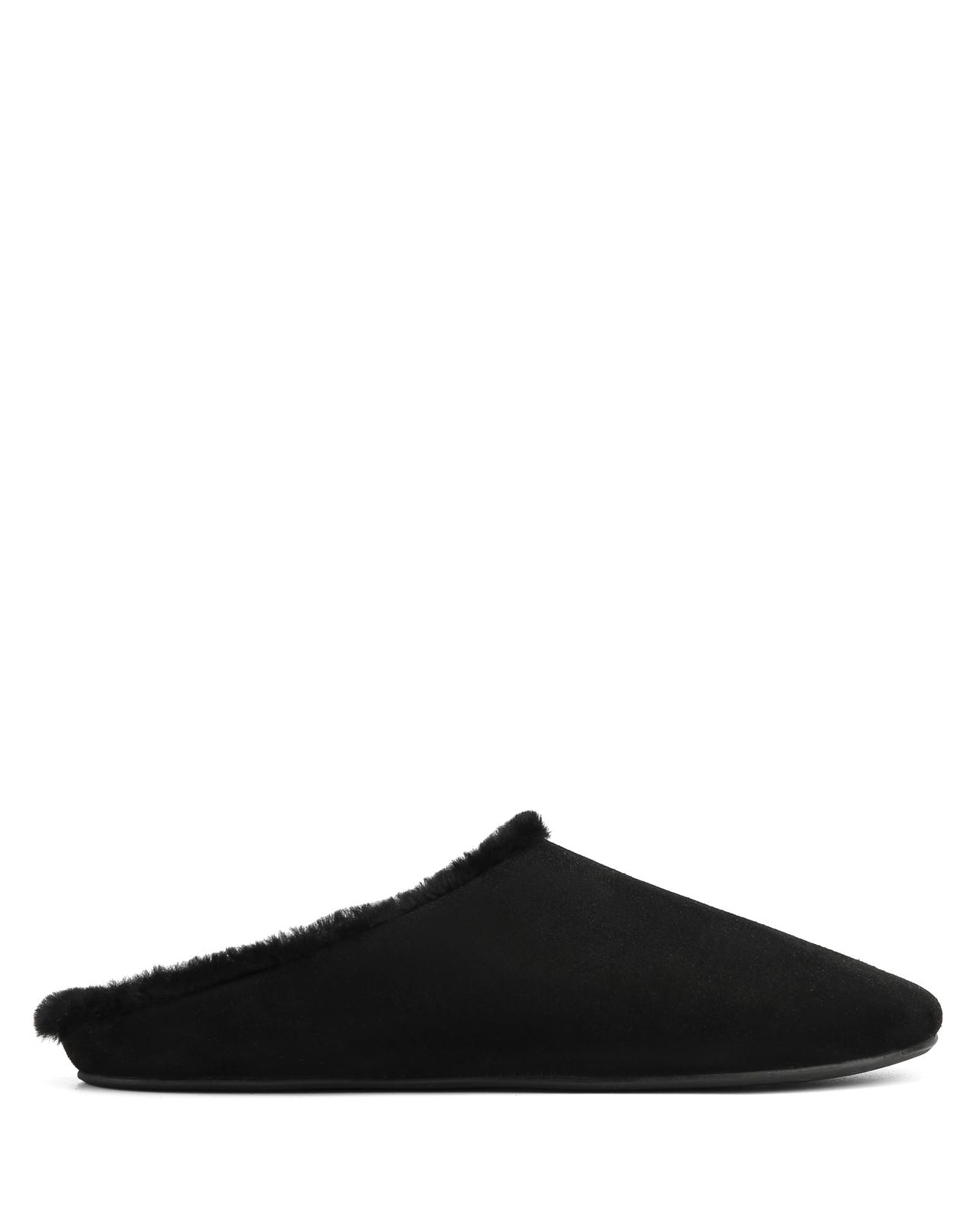 Priya Fur Black Suede