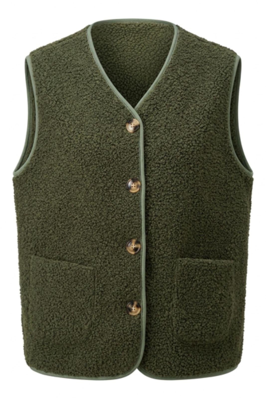 Boucle Gilet In Olive