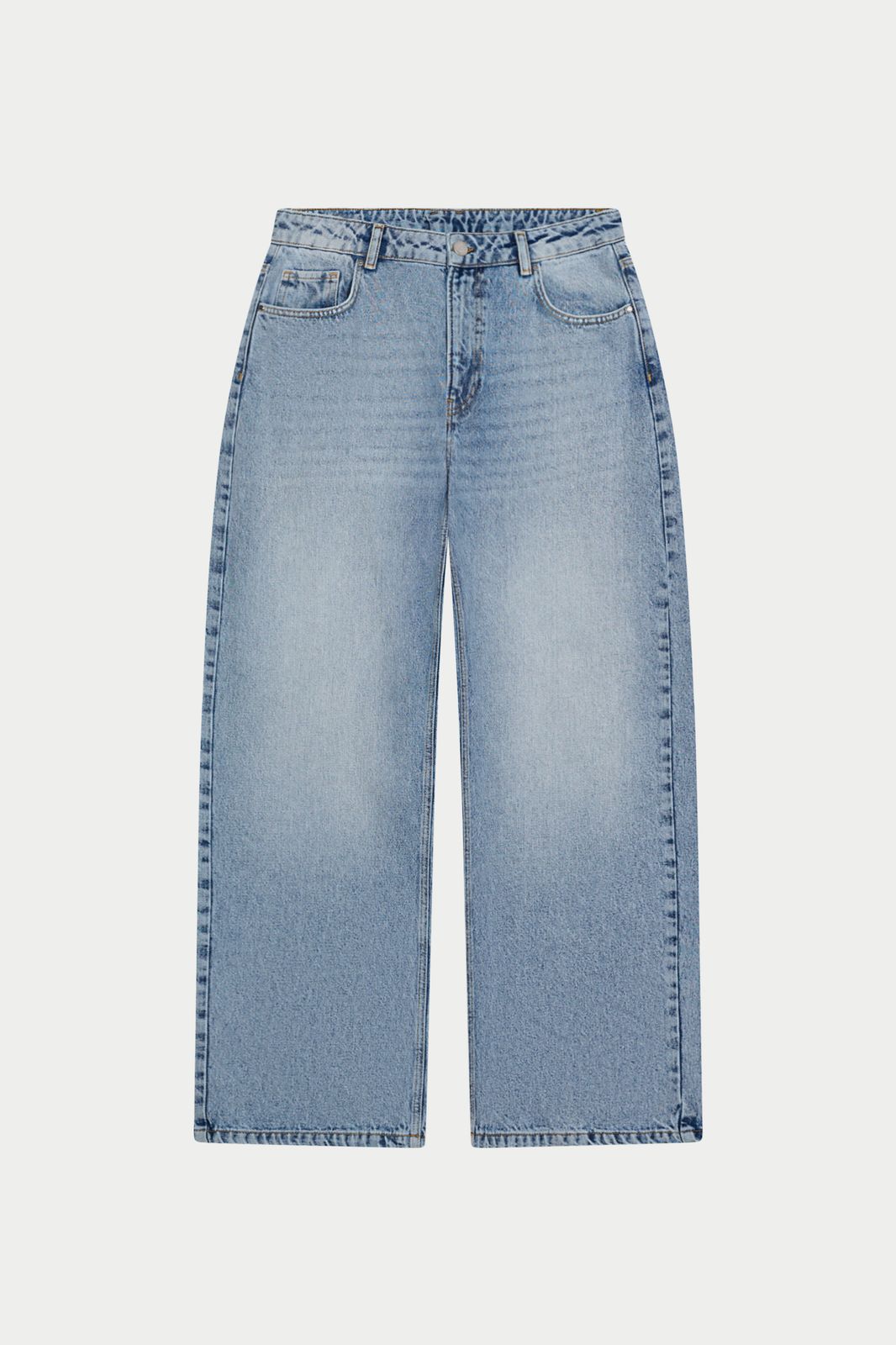 SKATER JEANS - MID STONE WASH