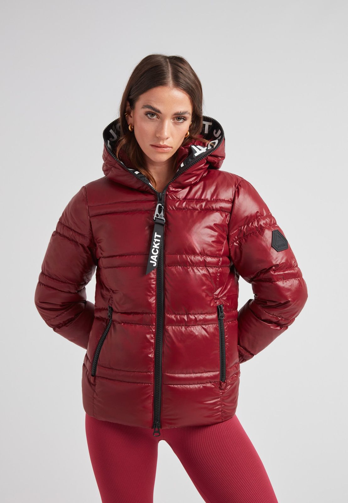 R4D Tramline Puffer Racer Jacket Lux Cranberry