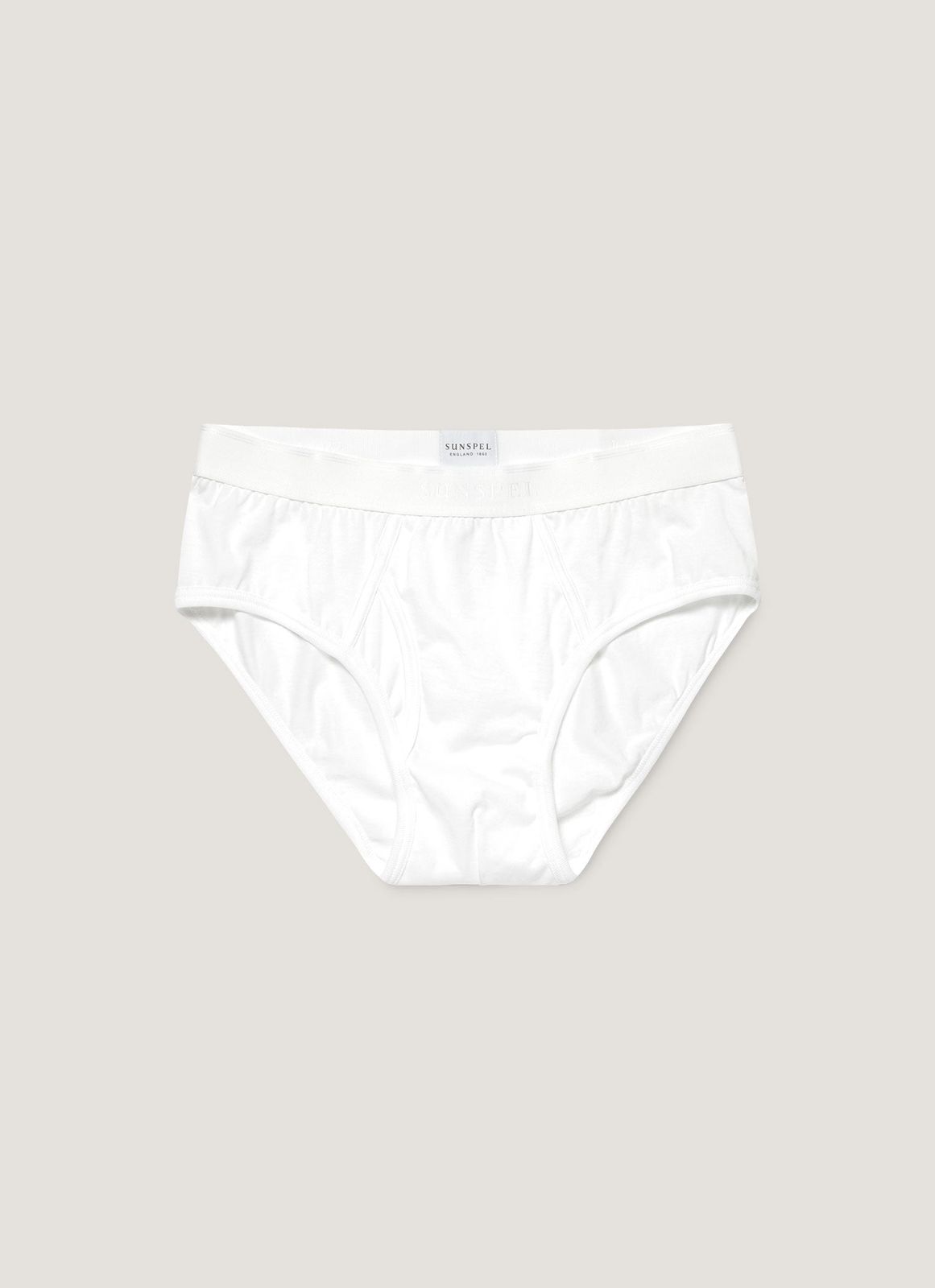 Men's Superfine Cotton Briefs in White