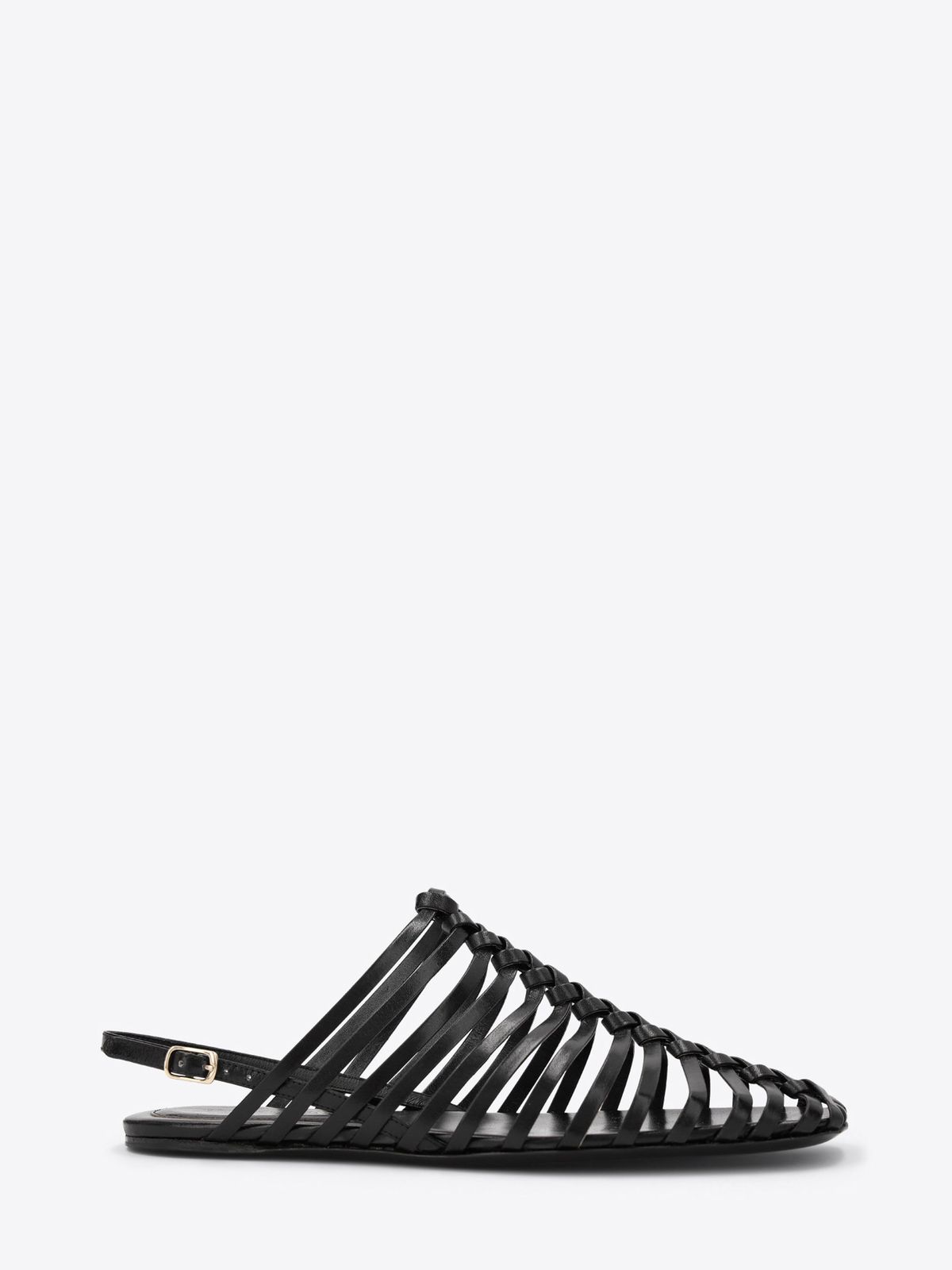 Braided leather sandals