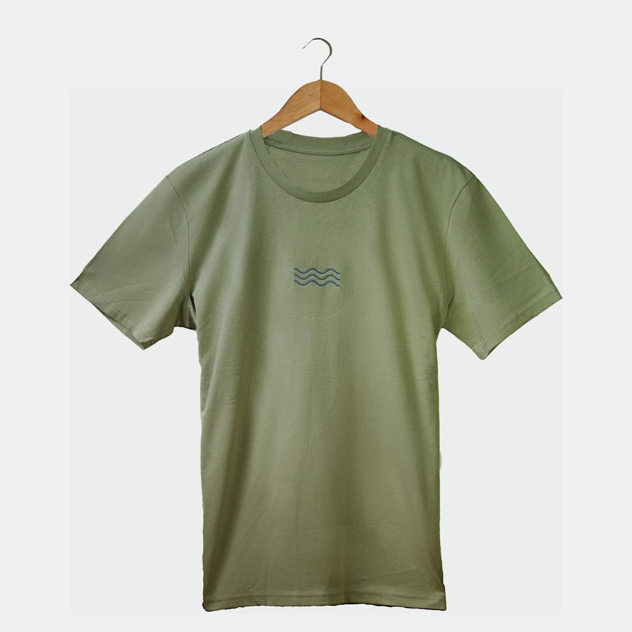 Waves Unisex T-shirt | 100% Organic Cotton | Sage Green