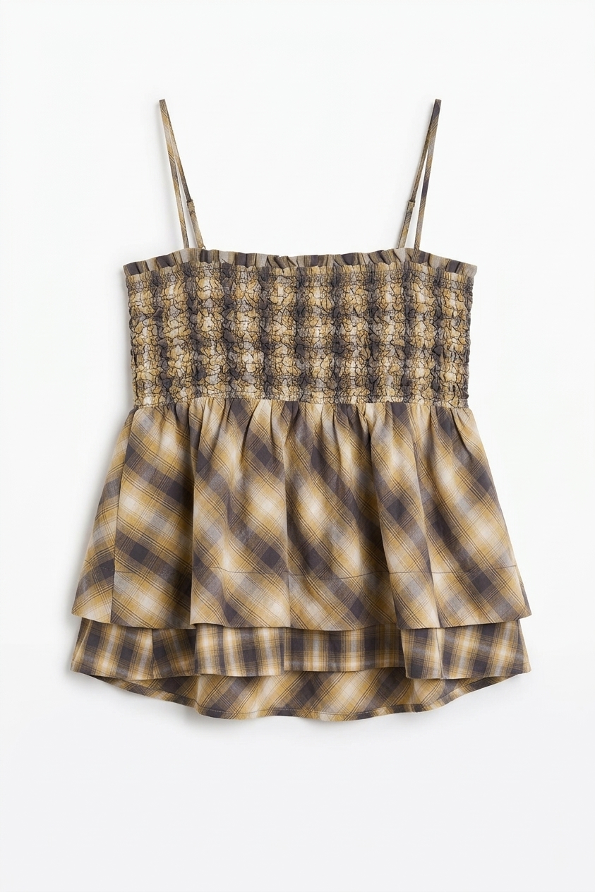 Azalea Cami - Cardamon Mix Check