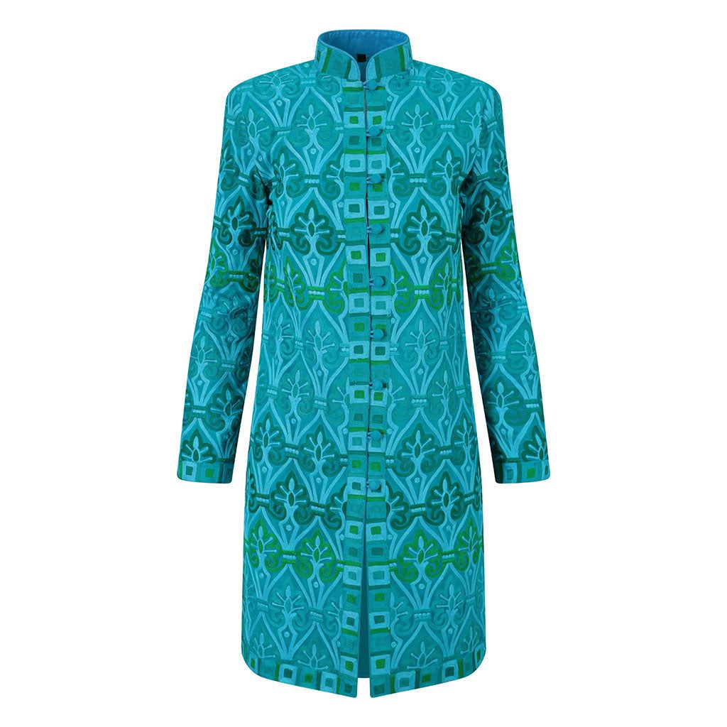 Turquoise Embroidered Mystique Jacket