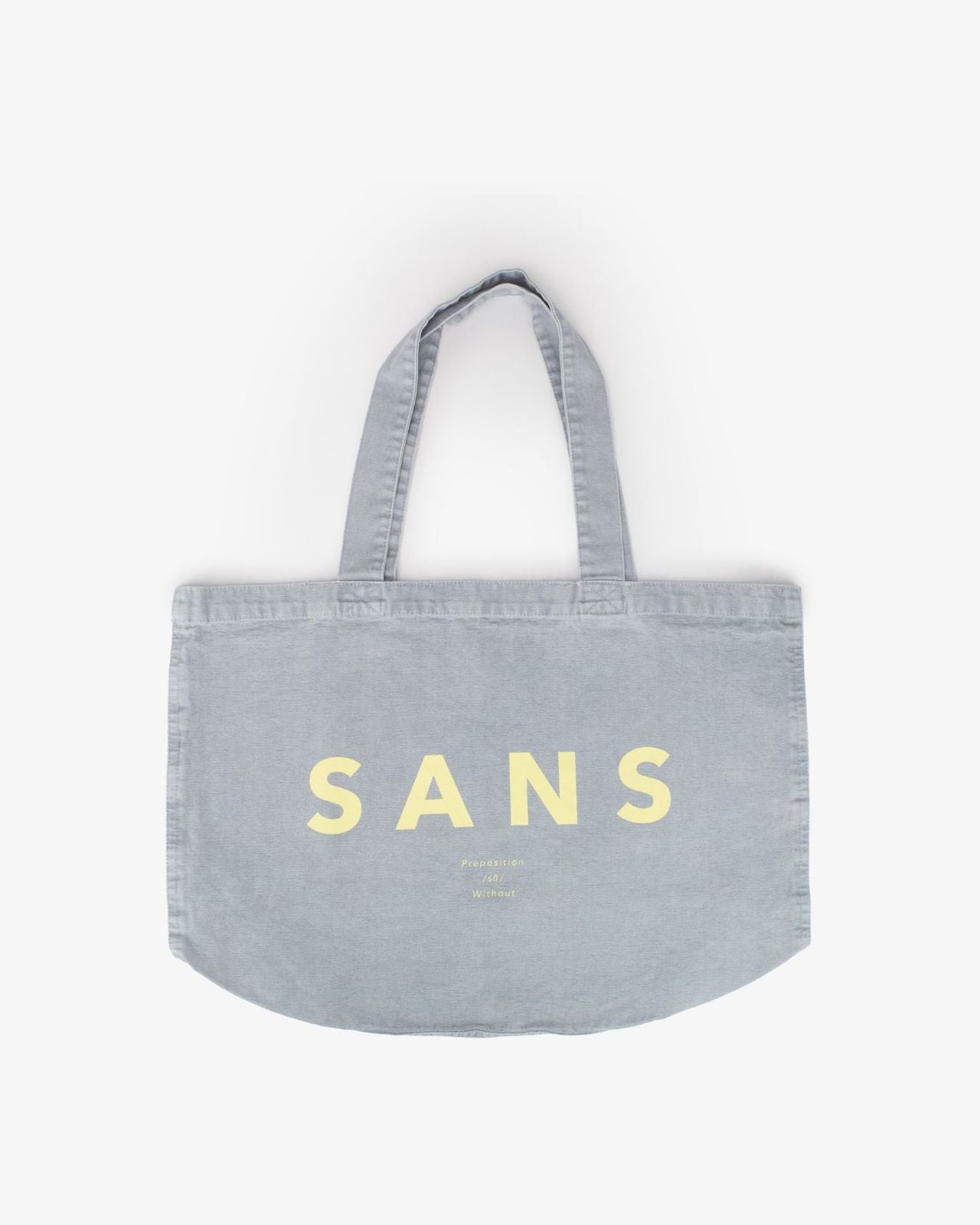 Sans Matin Tote Bag - Sky Blue Recycled Cotton & Butter Yellow Print