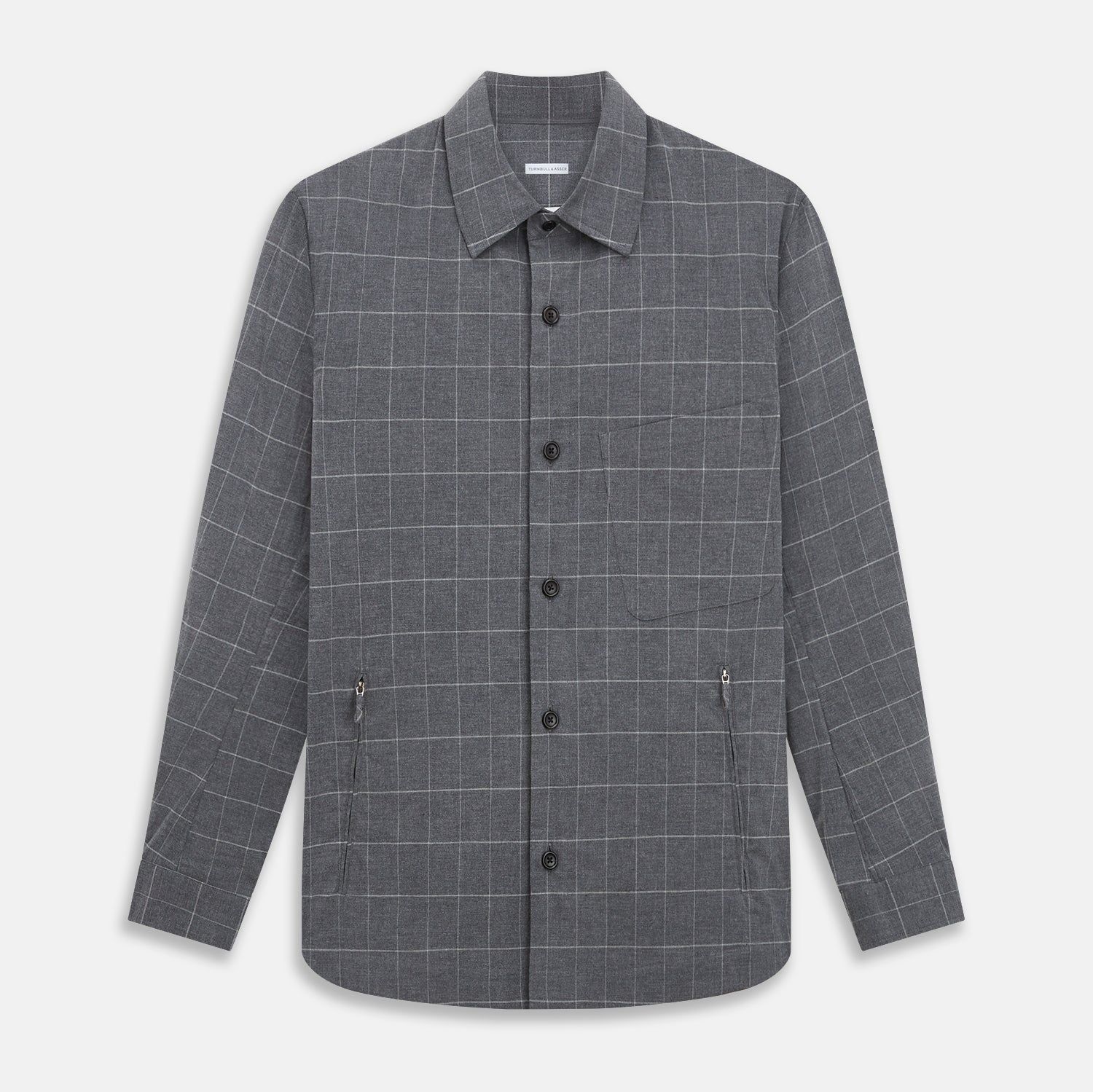 Charcoal Melange Check Hampstead Overshirt