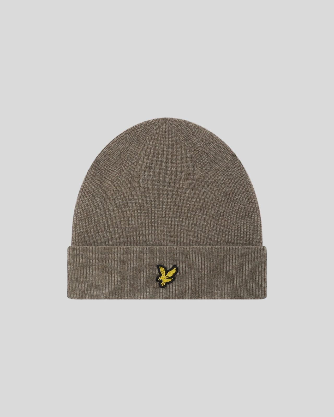 Lambswool Blend Ribbed Beanie
