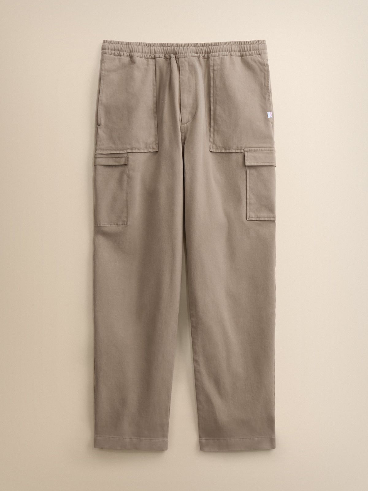 Lucas Cotton Cashmere Cargo Trousers Beige