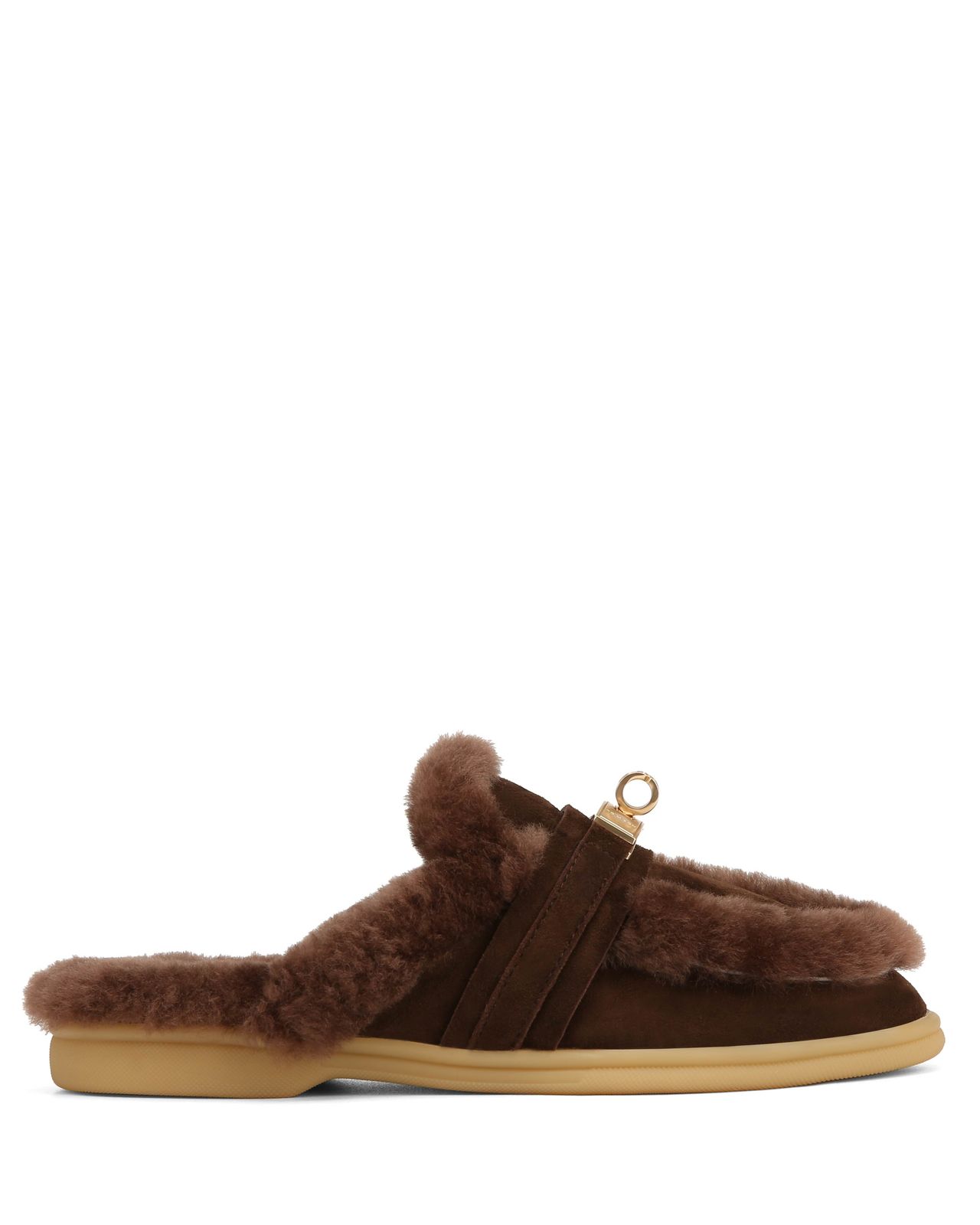 Jen Fur Chocolate Suede