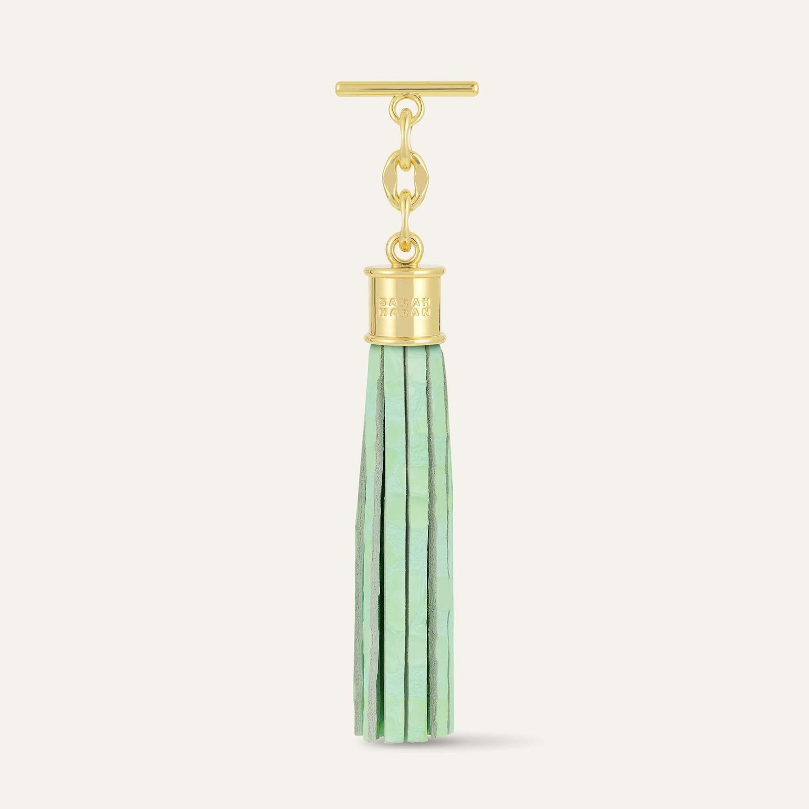 Capsule Tassel Classic | Mint Patent Croc with Gold hardware