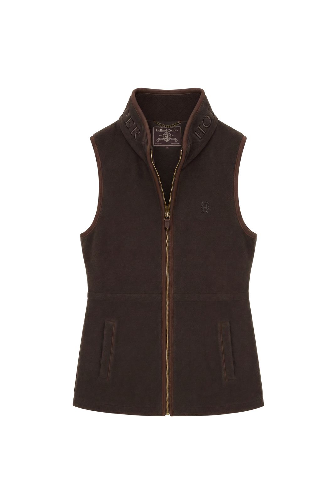 Country Longline Fleece Gilet (chocolate)