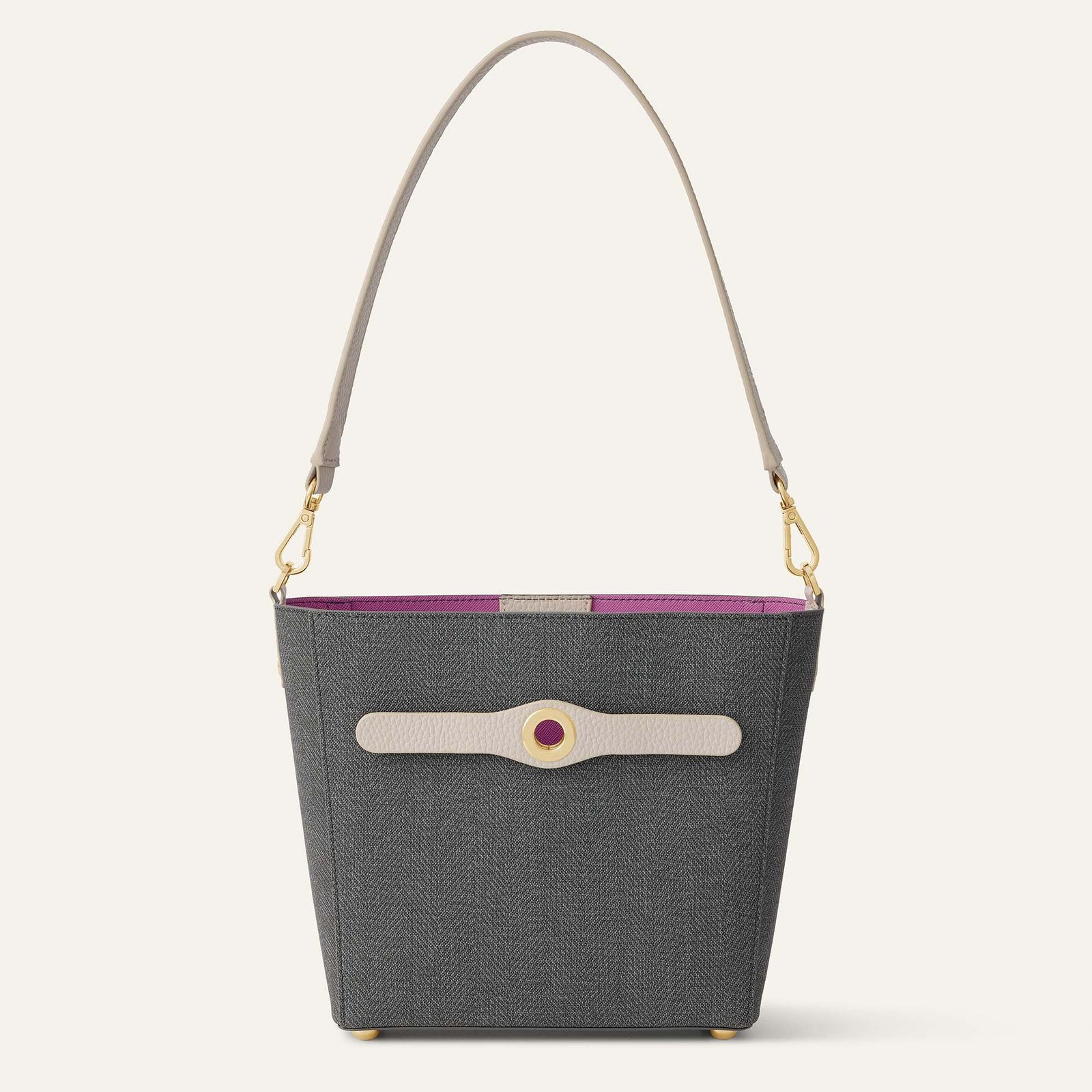 Mini S | Charcoal Porcelain with Gold hardware