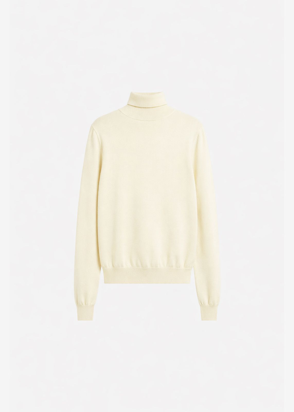 Eve Thin Turtleneck Sweater - Pale Yellow
