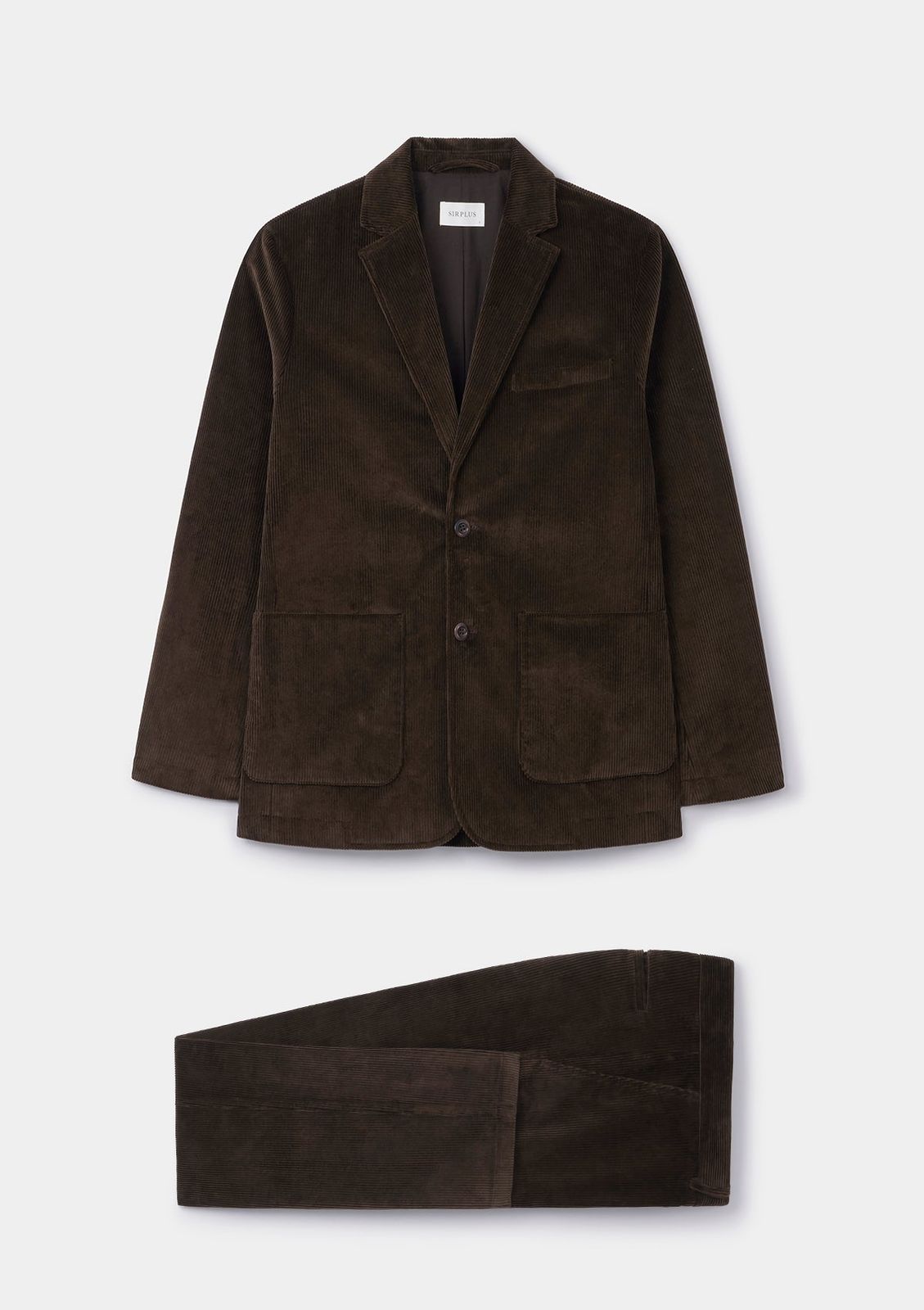 Coffee Cotton-Corduroy Suit