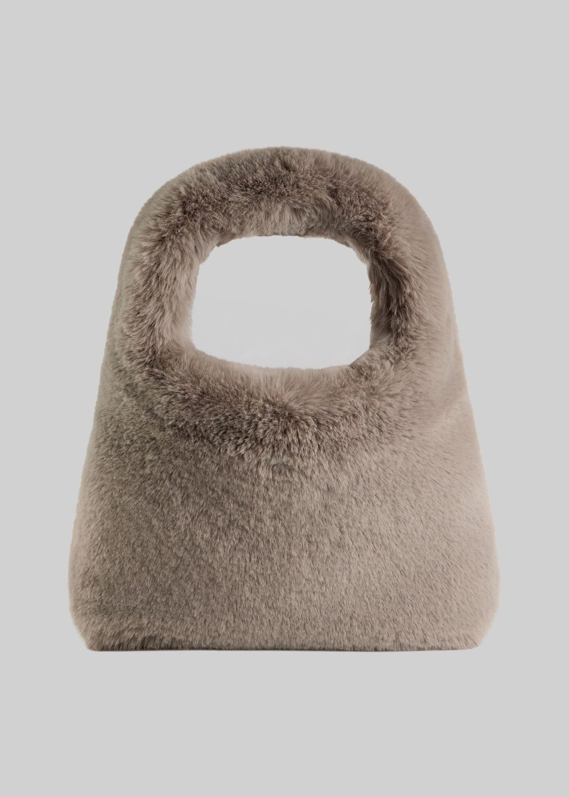 Dolomia Faux Fur Bag - Light Taupe