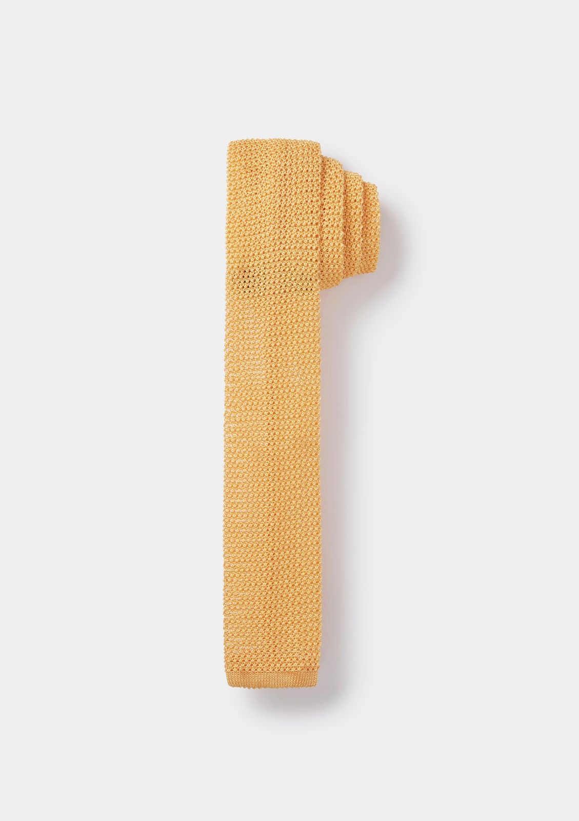 Sole Yellow Silk Knitted Tie