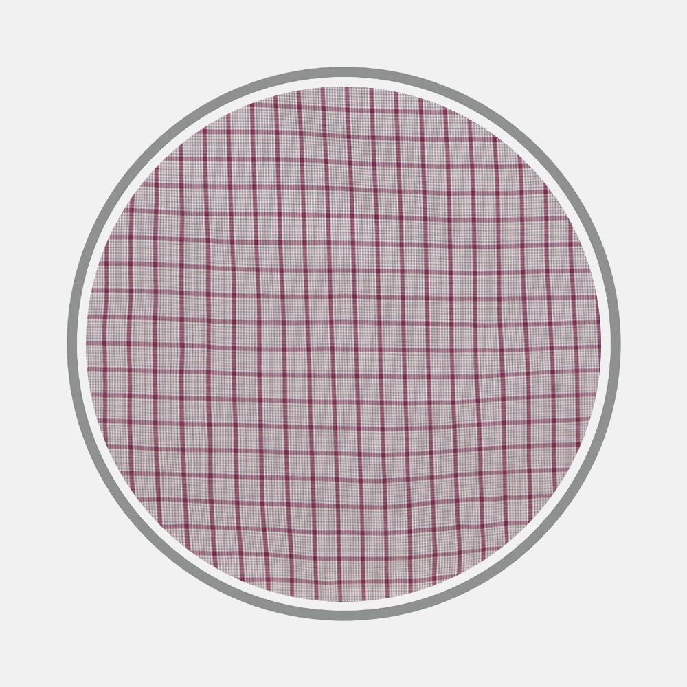 Purple Graph Overlay Check Fabric