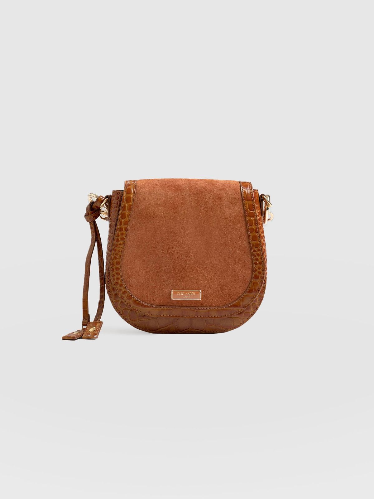 Saddle Bag - Brown Croc