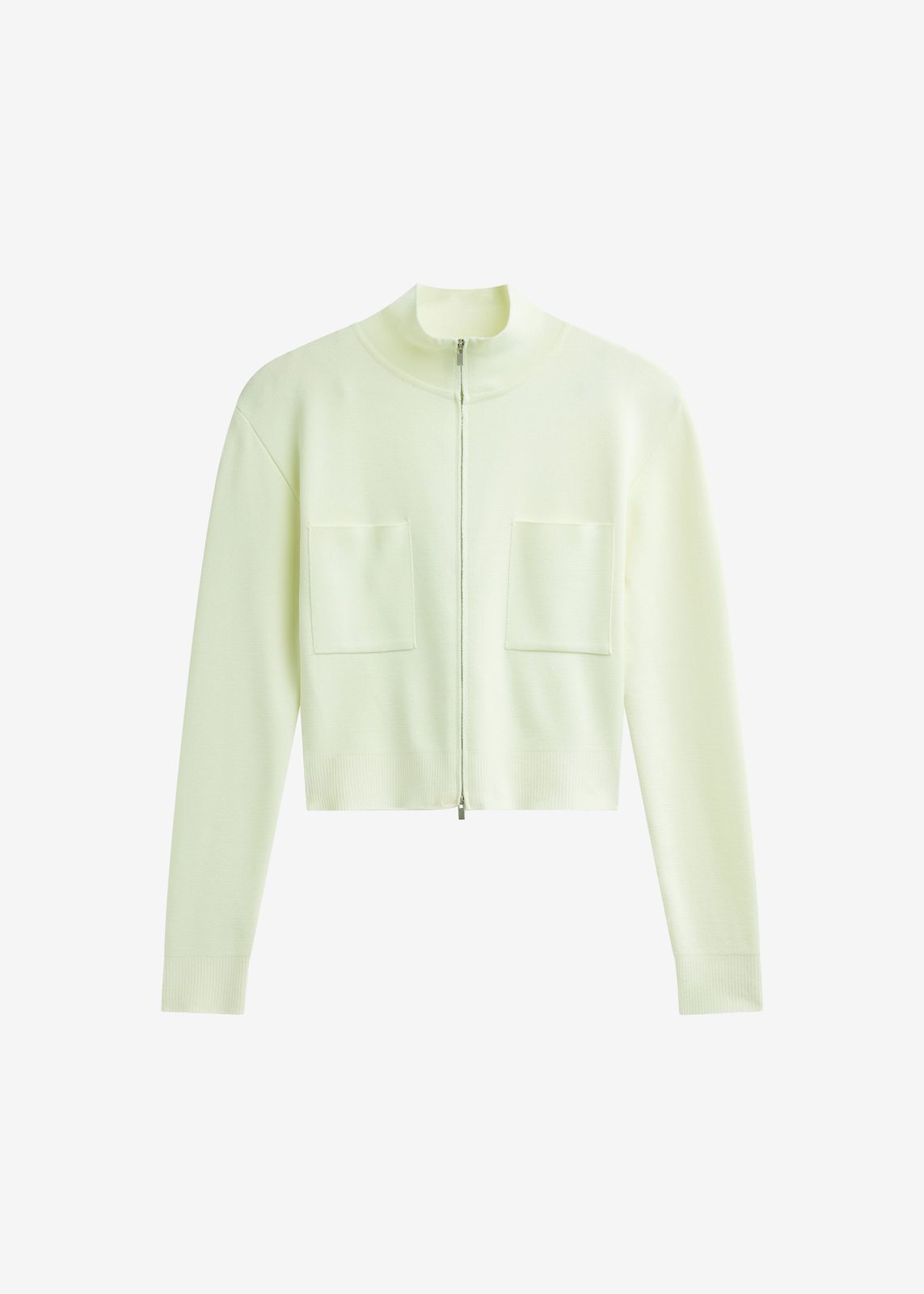 Juilly Knit Zip Cardigan - Pale Yellow
