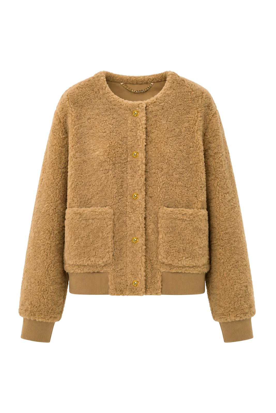 Teddy Bomber Jacket (tan)