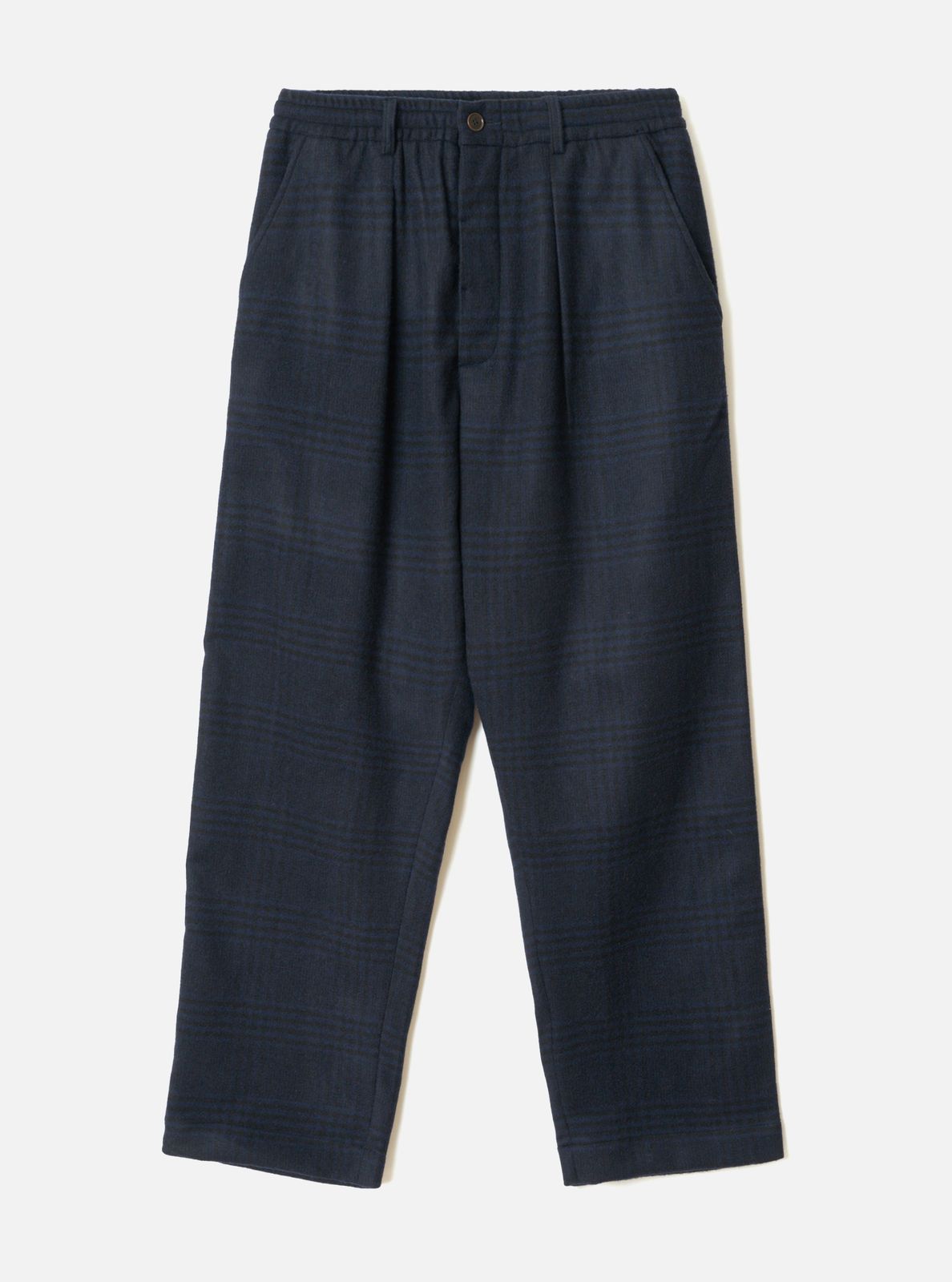 Navy Bob Wool Mix Oxford Pant