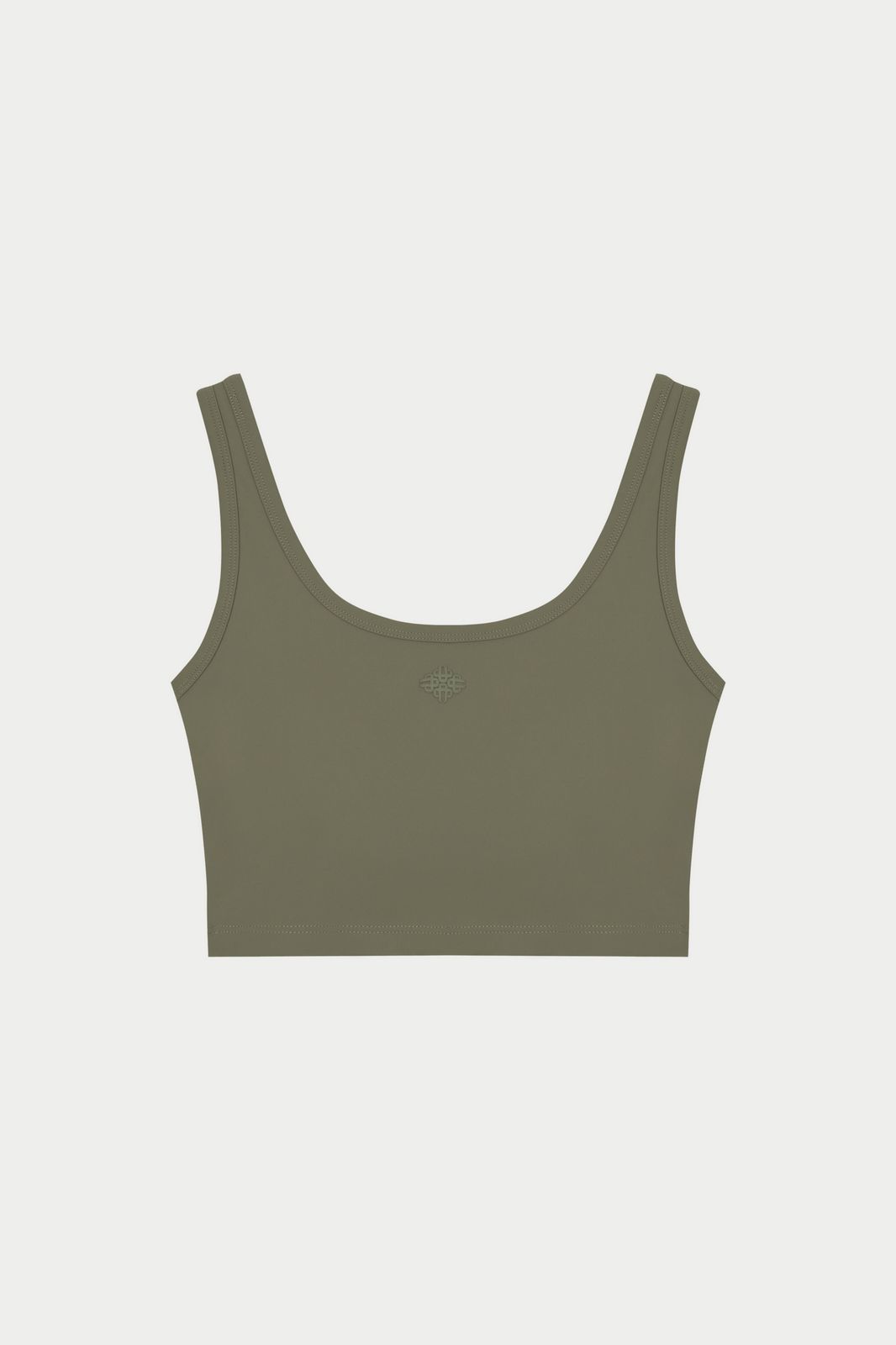 SCULPTING STRETCH EMBLEM SPORTS BRA - KHAKI