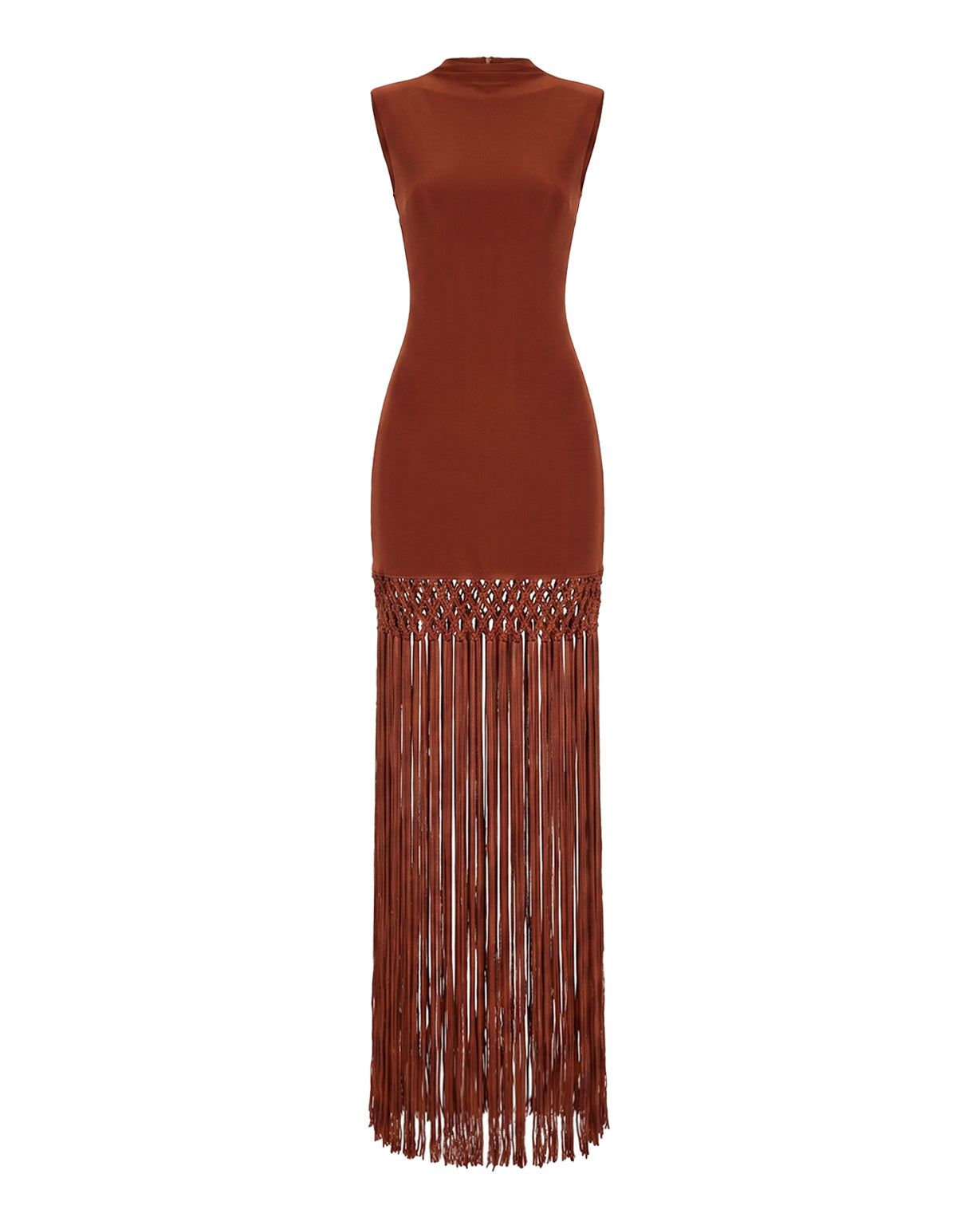 Khumi Mini Dress - Rust Brown