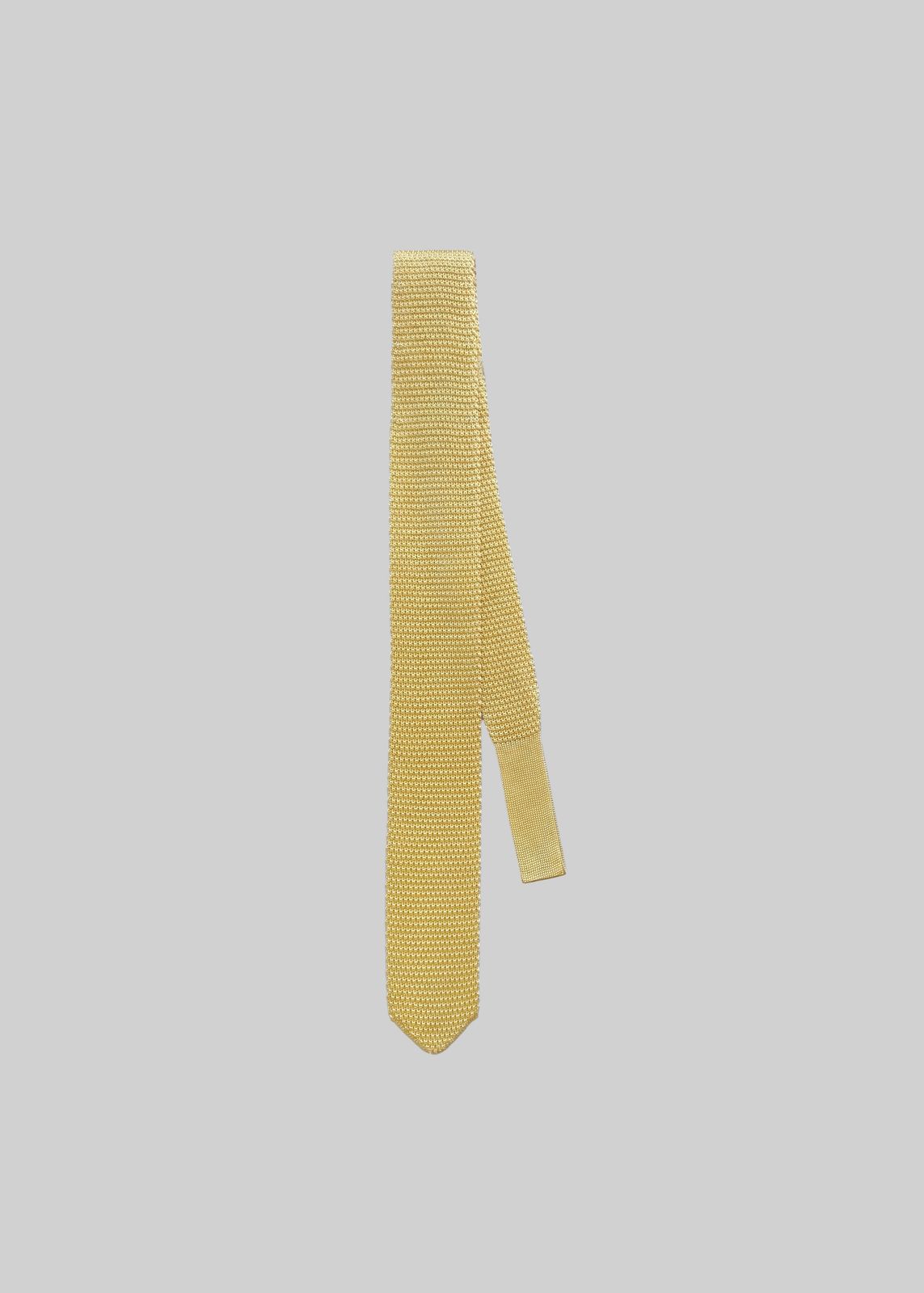 Zira Knitted Silk Tie - Yellow