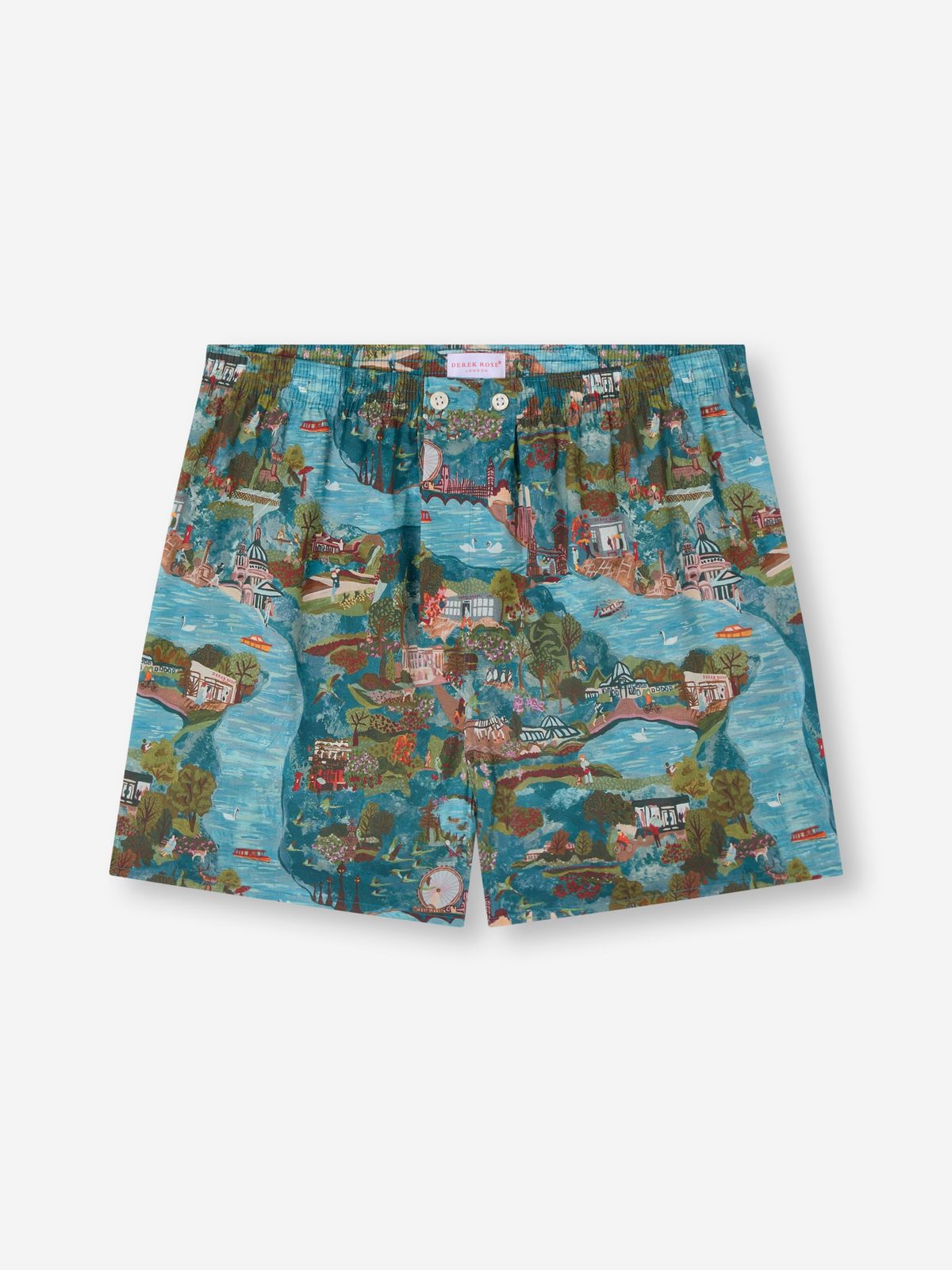 Ledbury Cotton Batiste Classic Fit Boxers Multi London Scenic Print