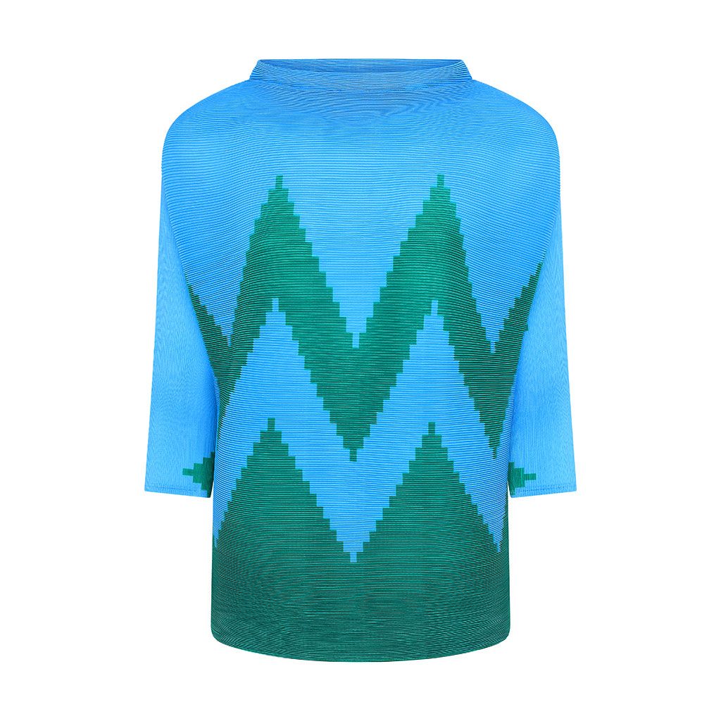 Turquoise/Jade Zig Zag Jumper