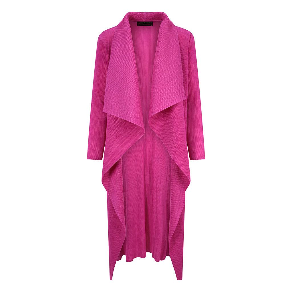 Magenta Waterfall Crinkle Coat