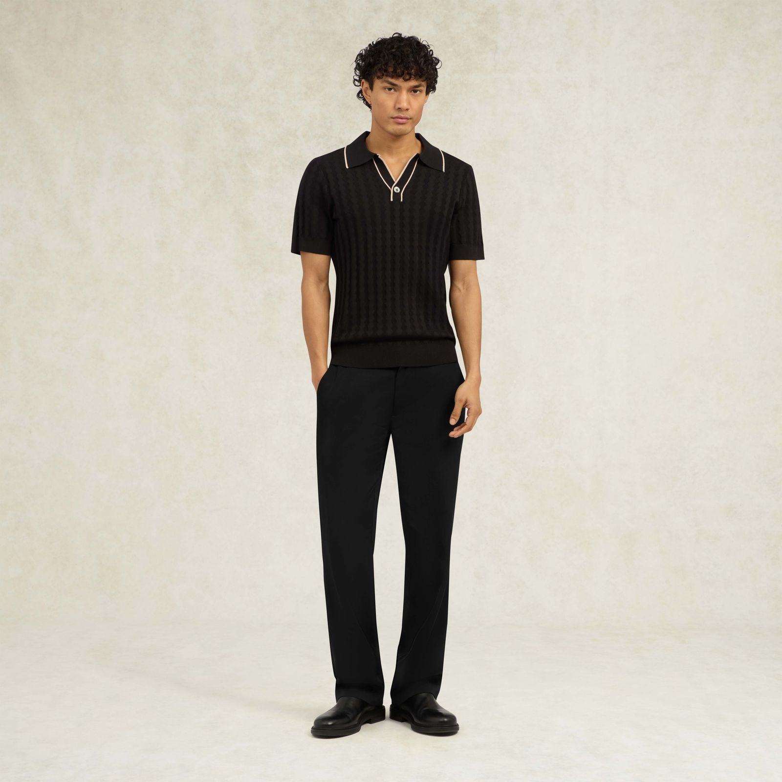 Marvin Straight Leg Trouser - Black