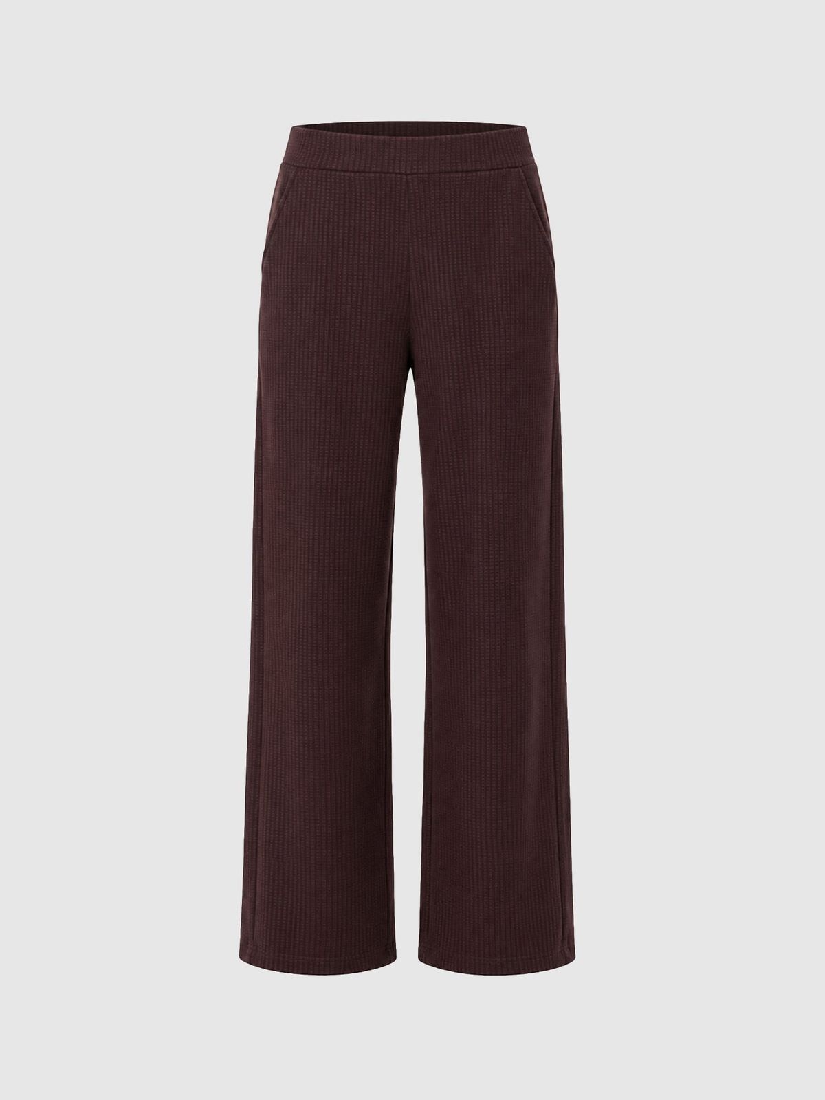 Keller Wide Leg Pant - Burgundy Mini Houndstooth