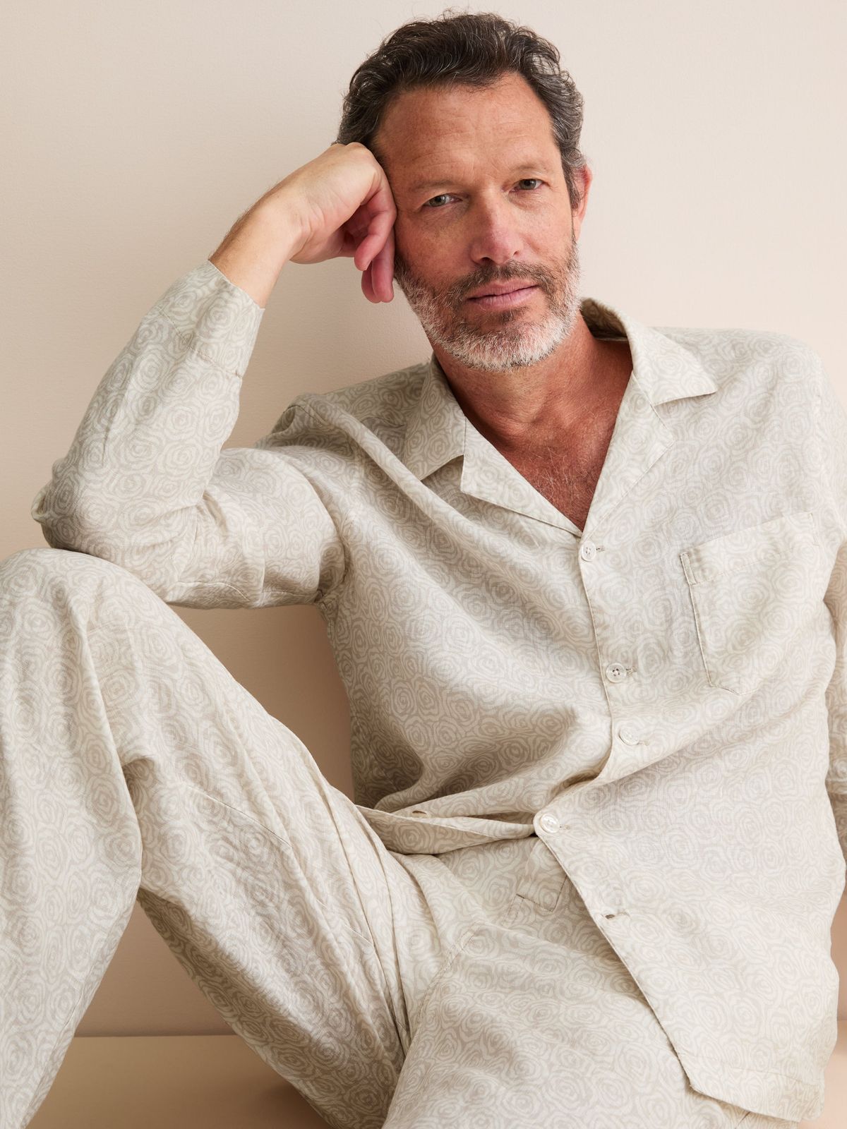 Milan Linen Pyjamas Sand Rose