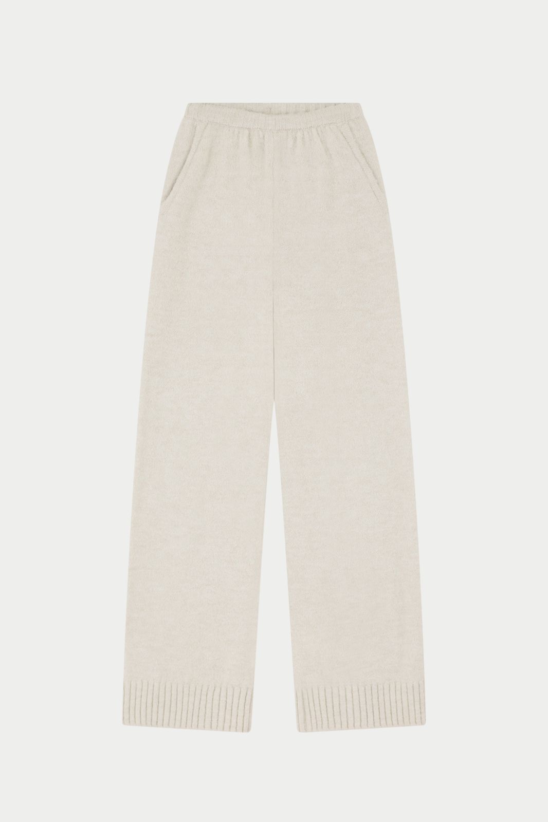EMBLEM EMBROIDERED KNIT JOGGERS - OAT