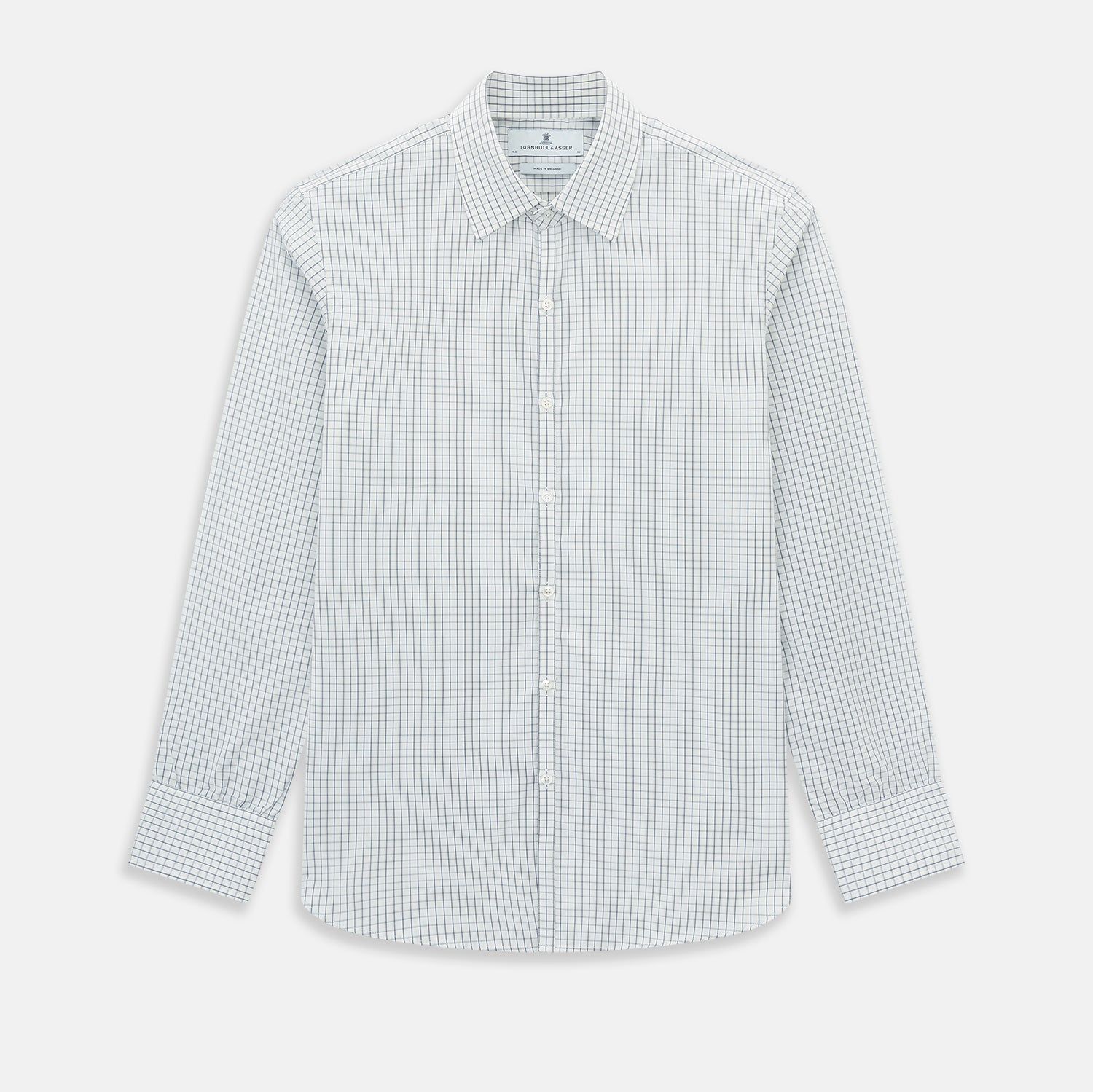 Navy Double Bar Graph Check Westminster Shirt