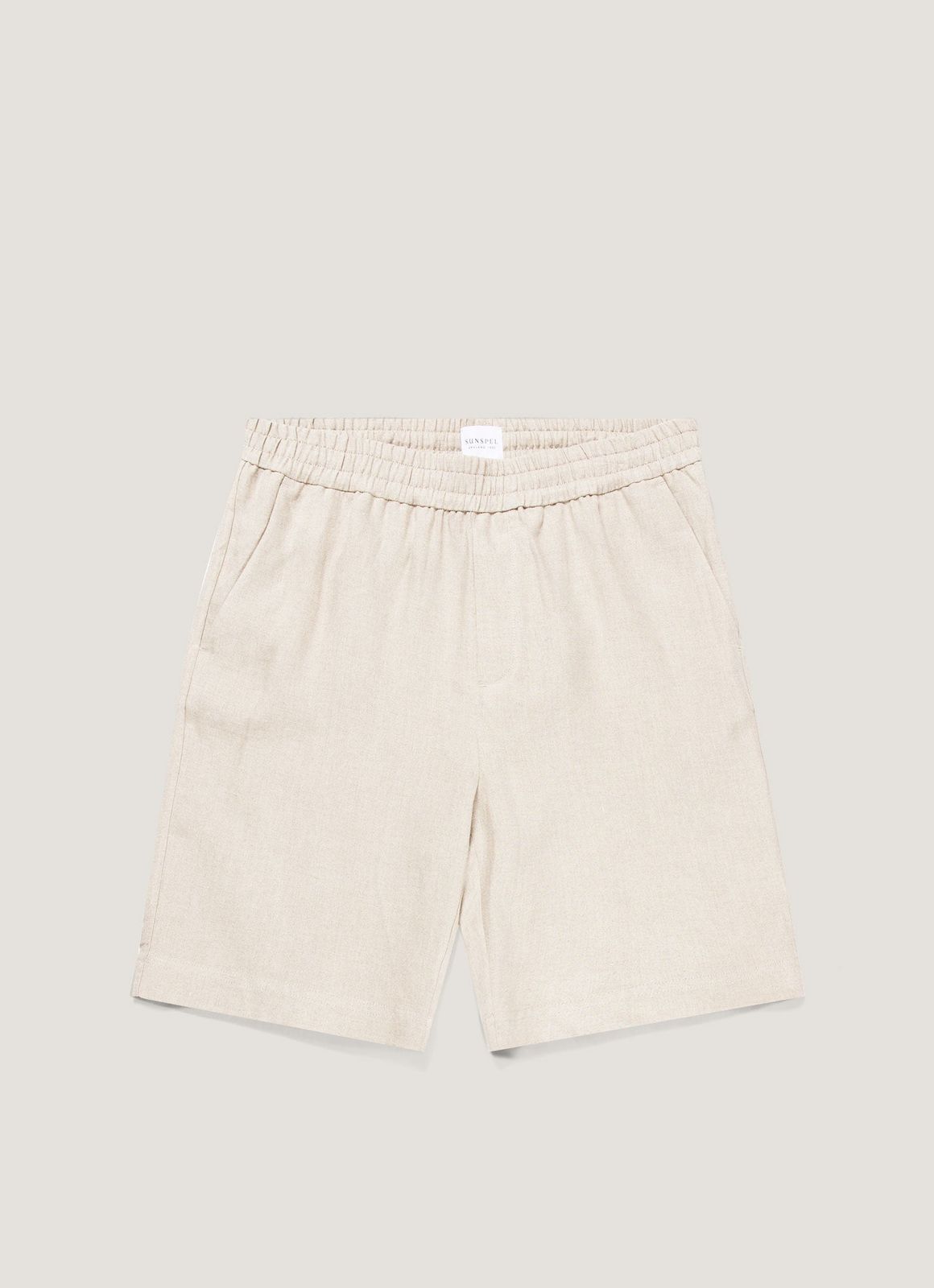 Men's Linen Drawstring Short in Sand